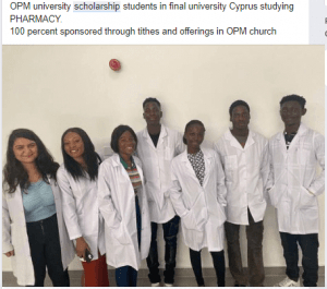 A picture of OPM Scholarship beneficiaries studying pharmacy in cyprus